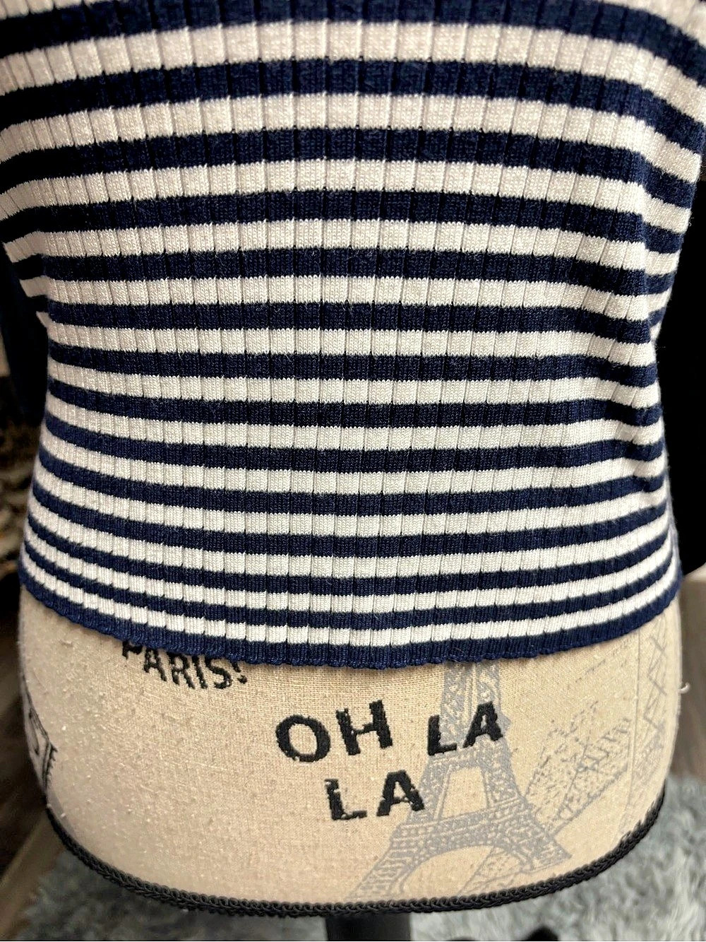 Y2K Striped Mock Neck Tank Top - Picture 7 of 14